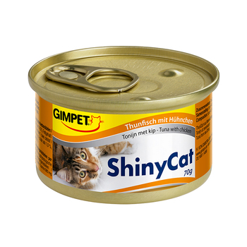 Консервированный корм для  взрослых кошек Gimpet Shiny Cat тунец с цыпленком 70 г