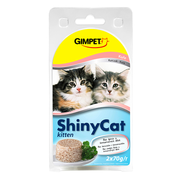 Консервированный корм для котят Gimpet Shiny Cat Kitten цыпленок 70 г