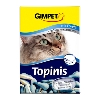 Витамины для кошек Gimpet Topinis мышки с таурином и форелью, с ТГОС 85 гр