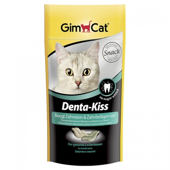 Пищевые добавки для взрослых кошек Gimpet Denta-Kiss для очистки зубов, 40 г