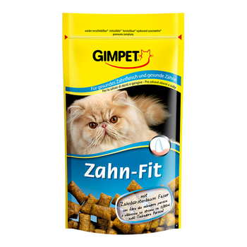 Витамины для взрослых кошек для очистки зубов Gimpet Zahn-Fit хрустящие подушечки, 50 г