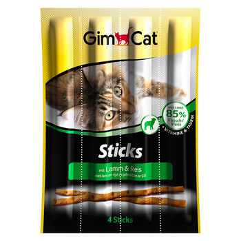 Лакомство для кошек Gimpet Sticks палочки с ягненком и рисом, 4 шт по  20 г
