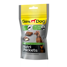 Лакомство для собак Nutri Pockets Shiny подушечки с биотином и витаминами группы В 45 г
