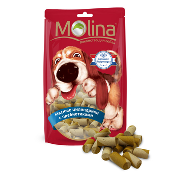 Лакомство для собак Molina мясные цилиндрики с пребиотиками 150 г