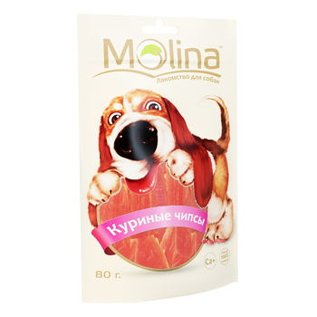 Лакомство для собак Molina куриные чипсы 80 г