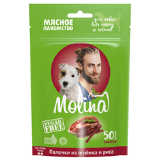 Лакомство для собак Molina всех пород и щенков Молина Палочки из ягнёнка и риса, 50г