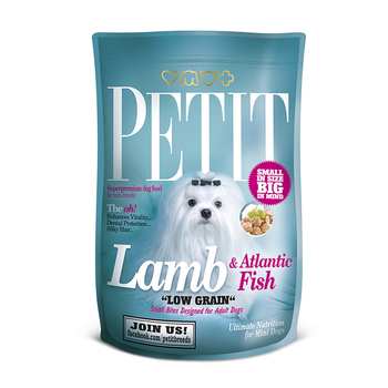Сухой корм для взрослых собак мелких пород Petit Dry Adult Lamb and Atlantic Fish c ягнёнком и атлантической рыбой 1,5 кг