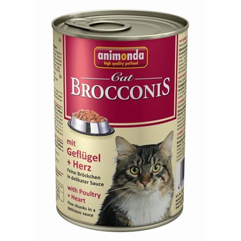 Консервированный корм для взрослых кошек  Animonda Cat Brocconis с домашней птицей и сердцем 400 г