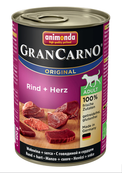Консервы для взрослых собак Animonda GranCarno Original Adult с говядиной и сердцем 400 г