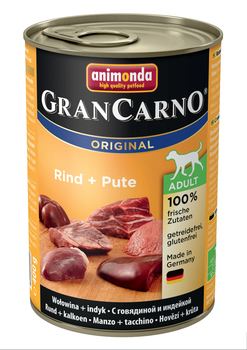 Консервы для взрослых собак Animonda GranCarno Original Adult с говядиной и индейкой 400 г