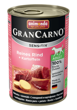 Консервы для взрослых чувствительных собак Animonda GranCarno Sensitiv c говядиной и картофелем  400 г 400 гр
