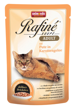 Консервированный корм для взрослых кошек Animonda Rafiné Soupé Adult с индейкой в морковном желе 100 г