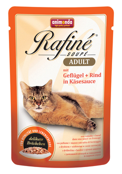 Консервированный корм для взрослых кошек Animonda Rafiné Soupé Adult с домашней птицей в сырном соусе 100 г