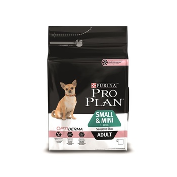 Сухой корм для взрослых собак малых пород Pro Plan Adult Small Sensitive Skin с лососем и рисом 700 гр, 3 кг, 7 кг
