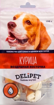 Лакомство для собак Delipet воздушная косточка с курицей 100 г