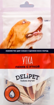Лакомство для собак Delipet Penne с уткой 100 г