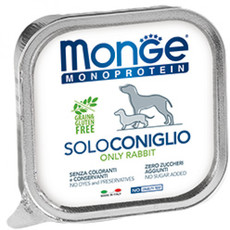 Консервы для взрослых собак Monge Dog Monoproteico Solo паштет из кролика 150 г