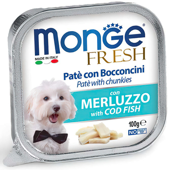 Консервы для взрослых собак Monge Dog Fresh с треской 100 г