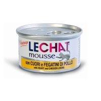 Консервированный корм для взрослых кошек  Lechat mousse сердце и куриная печень 85 г
