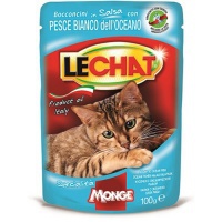 Консервированный корм для взрослых кошек Lechat Pouch паучи с океанической рыбой 100 г