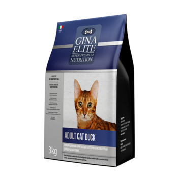 Сухой корм для взрослых кошек высшей категории качества Gina Adult Cat Duck с уткой 1 кг, 3 кг, 20 кг