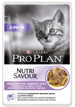 Консервированный корм для котят Pro Plan Nutrisavour Junior с индейкой 85 г 85 гр