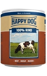 Консервы для взрослых собак Happy Dog чистое мясо говядины 400 г