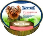 Консервы для взрослых собак Happy dog  паштет с телятиной и рисом 125 г 16 шт