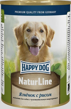 Консервы для взрослых собак Happy dog, ягненок с рисом, консервы, фарш, 400 г