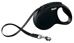 Рулетка для собак Flexi New Classic S, ремень, 5 м, до 15 кг