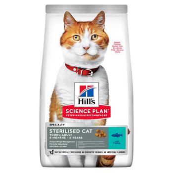 Сухой корм для молодых кастрированных котов и кошек Hill`s Young Adult Neutered Cat с тунцом 300 гр, 1,5 кг, 3 кг, 10 кг