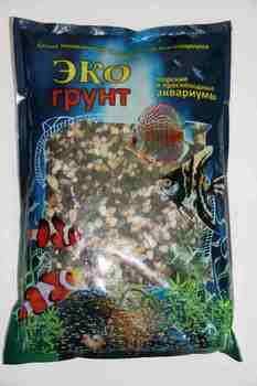Эко Грунт для аквариумов Феодосия  № 1 галька, 2-5 мм, 3,5 кг