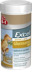 Кормовая добавка для взрослых собак 8 в 1 Excel Glucosamine  + MSM для поддержания здоровья суставов 55 таблеток