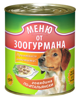 Консервы для взрослых собак Зоогурман с говядиной по-итальяски 750 гр