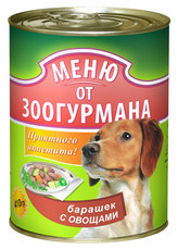 Консервы для взрослых собак Зоогурман с барашком и овощами