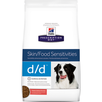 Сухой диетический корм для собак при дерматитах и пищевой аллергии Hills d/d с лососем и рисом 2 кг, 12 кг