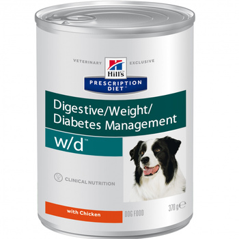 Консервы диетические для собак лечение сахарного диабета, запоров, колитов, контроль веса Hills w/d  370 г