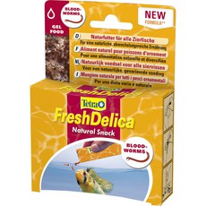 Натуральный корм в виде питательного желе Tetra FreshDelica Bloodworms Rot Muckenlarven (желе мотыль) 48г