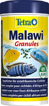 Корм для цихлид и других крупных рыб TetraMalawi Granules (гранулы), 250 мл