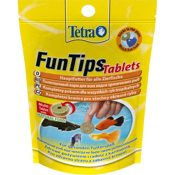 Корм для всех видов рыб TetraTipsTablets  Fun (таблетки), прилипающие к стеклу, 20 таб
