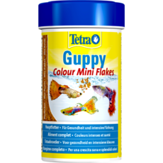 Корм, усиливающий окраску, для живородящий  TetraGuppy Colour Mini Flakes (мини хлопья) 100мл 
