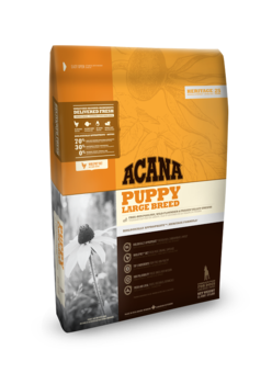 Сухой корм для щенков крупных пород Acana Puppy Large Breed Heritage 70/30 11,4 кг, 17 кг