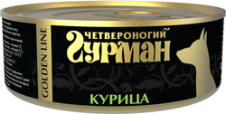 Консервы для взрослых собак Четвероногий гурман Золотая линия с курицей в желе 100 г