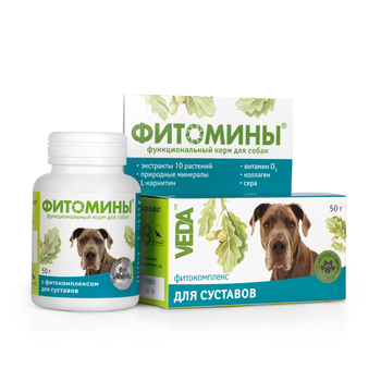 Витамины для взрослых собак Фитоэлита с фитокомплексом для суставов 50 г