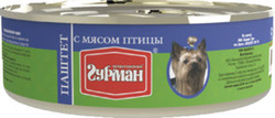 Консервы для взрослых собак Четвероногий Гурман паштет с мясом птицы 100 г 24 шт