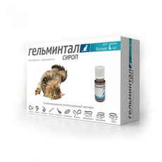 Сироп для кошек более 4 кг Экопром Гельминтал, со вкусом пломбира