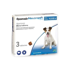 Таблетки жевательные от блох и клещей для собак весом от 4 до 10 кг Merial S.A.S. Фронтлайн Нексгар Д