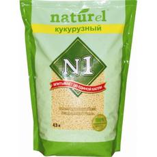 Наполнитель для кошачьего туалета № 1Naturel комкующийся, кукурузный 4,5 л