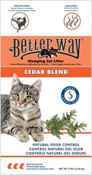 Наполнитель для кошачьего туалета Better Way Cedar Blend комкующийся, бентонит 6,35 кг