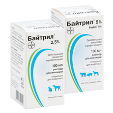 Раствор для инъекций Байтрил 5 % 100 мл